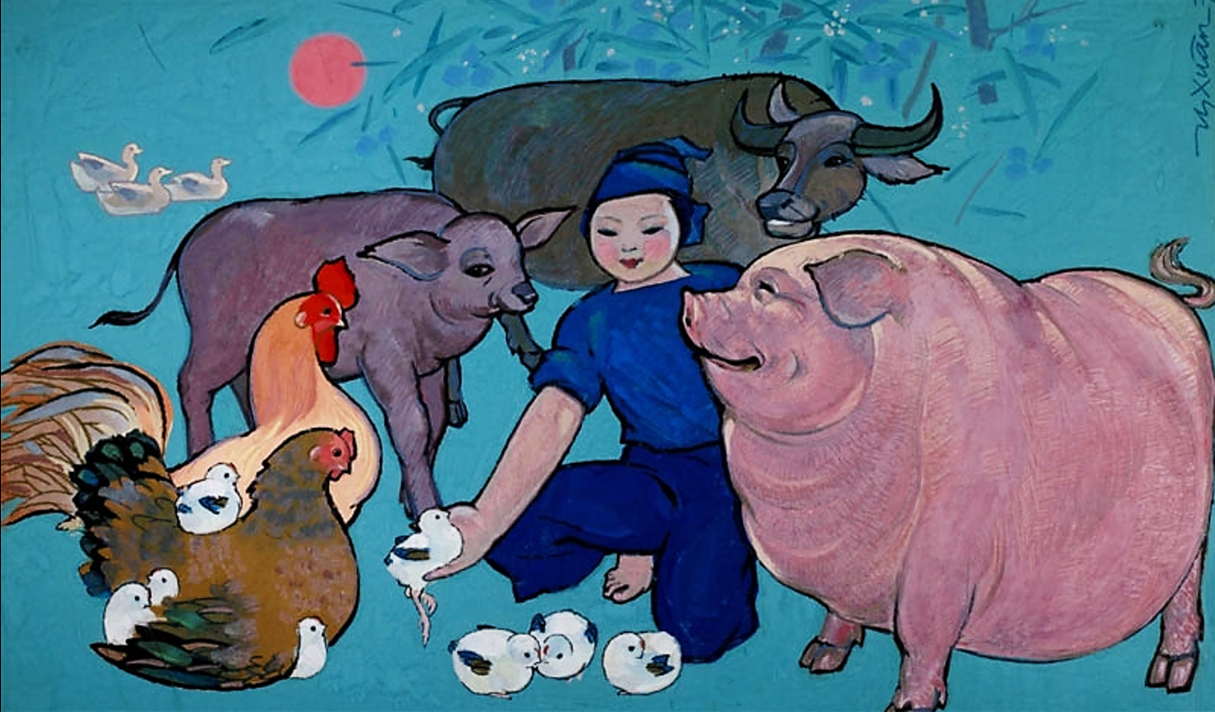 Bảo tàng Mỹ thuật Việt Nam vừa phối hợp với Trung tâm Nông nghiệp nhiệt đới quốc tế khu vực châu Á vừa khai trương một trưng bày online thú vị, với chủ đề Chăn nuôi dưới góc nhìn nghệ thuật. (Nguồn ảnh: qdnd.vn)